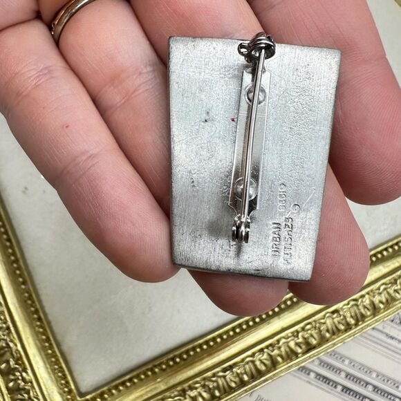 Vintage Alice Seely Urban Fetishes Deer Moose Pewter Brooch Pin - Picture 4 of 4